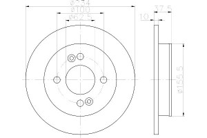 Tarcze Hamulcowe Mintex 584110x500 5841107300 5841