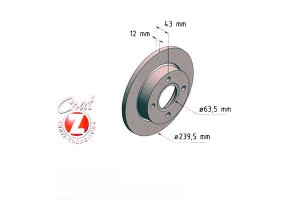 Tarcze Hamulcowe 2szt Ford Fiesta 95-00 Zimmermann