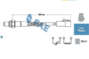 Sonda Lambda (ogrzewana) Ford C-max Ii Fiesta Iv F