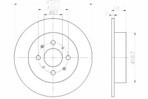 Tarcze Hamulcowe 2szt. T Civic 1.4-1.7 Hb 01- Text