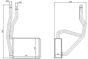Nagrzewnica (145x191x44) Ford Fiesta V Fusion Mazd