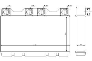 Nagrzewnica (268x135x32) Bmw 7 (e38) 2.5d-5.4 03.9