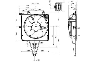 Wentylator Chłodnicy Fiat Albea Palio 96- Nrf