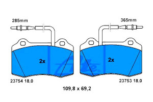 Klocki Hamulcowe Peugeot 406 2.2d/3.0 03.97-12.04