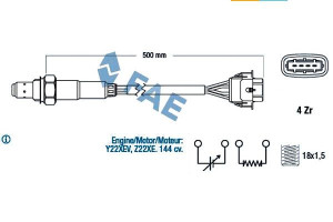 Sonda Lambda (ogrzewana) Alfa Romeo 159 Fiat Croma