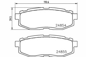 Klocki Hamulcowe Subaru Tył Outback Tribeca 3,0-3,