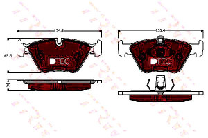 Klocki Hamulcowe Bmw Przód 3 5 96-04 Dtec Cotec Tr