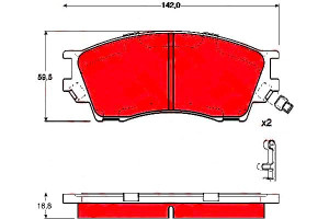 Klocki Hamulcowe Mazda Przód Xedos-9 Trw