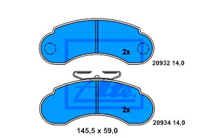 Klocki Hamulcowe Mercedes 100 (631) 2.4d 02.88-02.