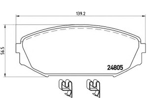Zestaw - Komplet Klocków Hamulcowych [brembo]