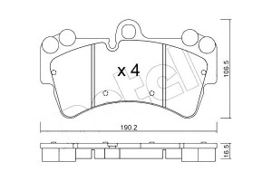 Klocki Hamulcowe Vw Touareg 03- Metelli