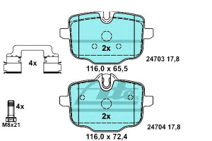 Klocki Hamulcowe Bmw Tył 5 6 7 2,0-4,4 09- Ceramic