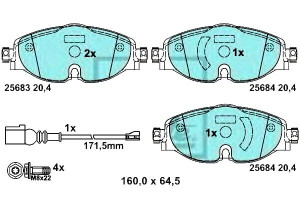 Klocki Hamulcowe Ceramiczne Audi A1 A1 City Carver