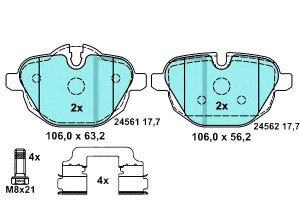 Klocki Hamulcowe Ceramiczne Bmw 5 (f10) 5 (f11) 5