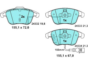 Klocki Hamulcowe Vw Przód Sharan Tiguan 1,4-2,0 07