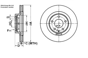 Tarcze Hamulcowe 2szt. Mazda Rx-8 1.3 10.03-06.12