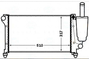 Chłodnica Fiat Panda 1,1 03- Behr Hella