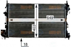 Chłodnica Silnika Behr Hella 24418338 1300244