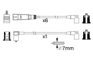 Przewody Zapłonowe Mercedes C123 W116 W126 2.8 72-