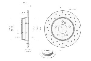 Tarcze Hamulcowe Nawiercane Mercedes C (cl203) C T