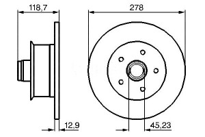 Tarcze Hamulcowe 2szt. Ford Tourneo Custom V362 Vw