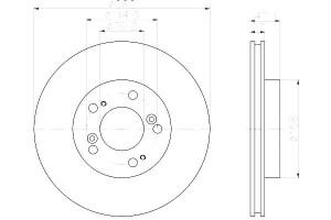 Tarcze Hamulcowe Hella Pagid 45251s2hn00 45251sp00