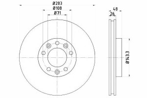 Tarcze Hamulcowe 2szt Citroen Przód C4 1,2-2,0 13-