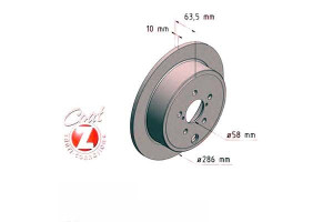 Tarcze Hamulcowe 2szt Subaru Legacy V 09- Tył Zimm
