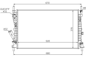 Chłodnica Silnika Ford Fiesta V Fusion 1.6d 11.04-
