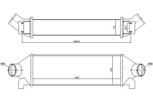 Intercooler Ford Transit 2.4d 01.00-08.14 Nissens