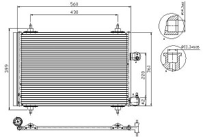 Skraplacz Klimatyzacji Citroen C5 C5 Ii C5 Iii C6