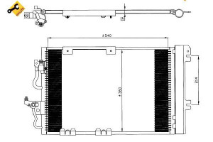 Skraplacz Klimatyzacji Opel Astra H 1,2-1,8b Nrf