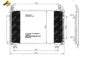Skraplacz Klimatyzacji Toyota Yaris 06- 1,0 Nrf