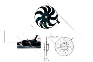 Wentylator Chłodnicy Vw Touran 1,6-2,0 Audi A3 03-