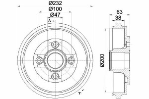 Bębny Hamulcowe Opel Tył Agila 00- Textar
