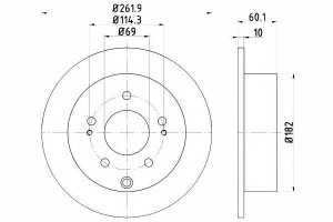 Tarcze Hamulcowe 2szt Mitsubishi Tył Galant 2,4 03