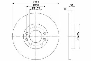Tarcze Hamulcowe 2szt Peugeot Tył 308 1,2-2,0 13-