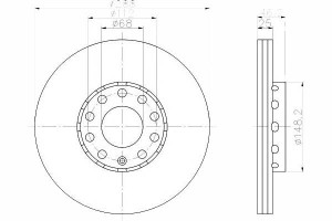 Tarcze Hamulcowe 2szt Vw Przód Passat A4 A6 A8 95-
