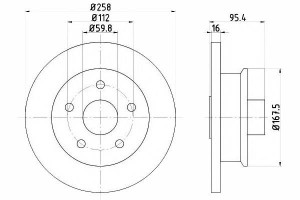 Tarcze Hamulcowe 2szt Vw Przód T2 85-92 Textar
