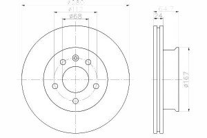 Tarcze Hamulcowe 2szt Vw Przód T4 2,4-2 Textar