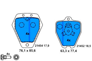 Klocki Hamulcowe Audi A4 2.7 09.97-09.01 Ate