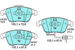 Klocki Hamulcowe Audi Przód A4 A5 07-17 Ceramic At