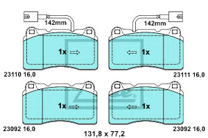 Klocki Hamulcowe Ceramiczne Alfa Romeo 159 166 Bre