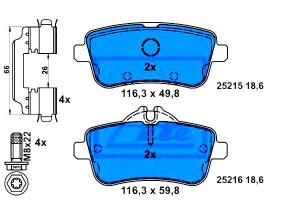 Klocki Hamulcowe Mercedes Tył W166 2,1-4,7 11- Ate