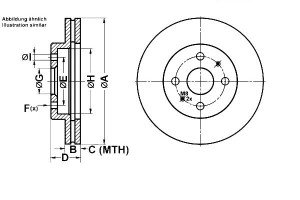 Tarcze Hamulcowe 2szt Daihatsu Przód Materia Sirio