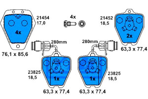 Klocki Hamulcowe Audi 100 A6 A8 2.2/4.2 08.91-06.9