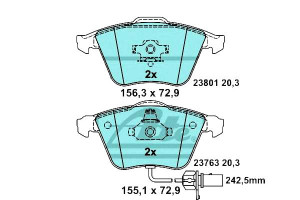 Klocki Hamulcowe Audi Przód A4 A6 A8 00-11 Ceramic