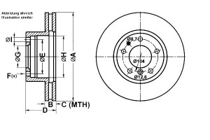 Tarcze Hamulcowe 2szt. Bmw 5 (e34) 7 (e32) 3.0-5.0