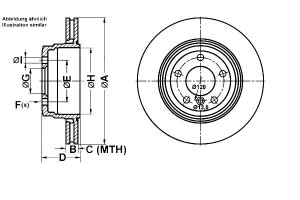Tarcze Hamulcowe 2szt. Bmw 7 (e65 E66 E67) 3.0/3.0
