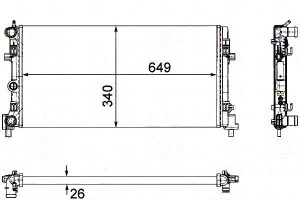Chłodnica Vw Polo 1,2 1,4 09- Behr Hella